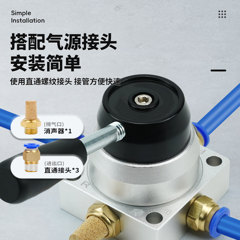 Van quay bằng khí nén K34R6-8D / L / A / S Công tắc đảo chiều điều khiển xi lanh Van thủ công hai vị