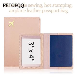 Túi đựng hộ chiếu PETOFQQ, Vỏ hộ chiếu PU đa chức năng, Hộp đựng vé du lịch di động Vỏ bảo vệ hộ chiếu dung tích lớn