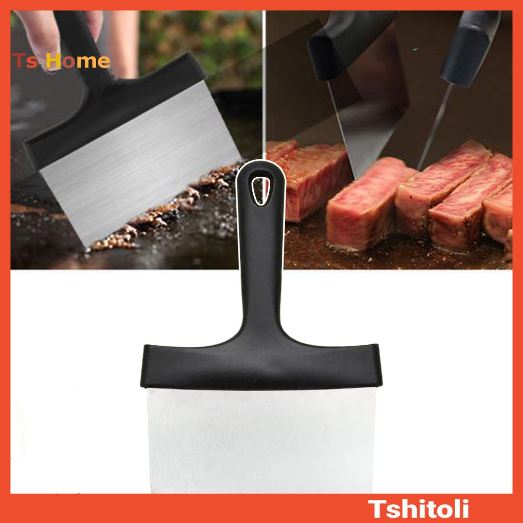 [TS] Xẻng cho Bbq Grill Pumic Stone Grill Cleaner Thép không gỉ Bbq Grill Scraper có tay cầm – Xẻng 