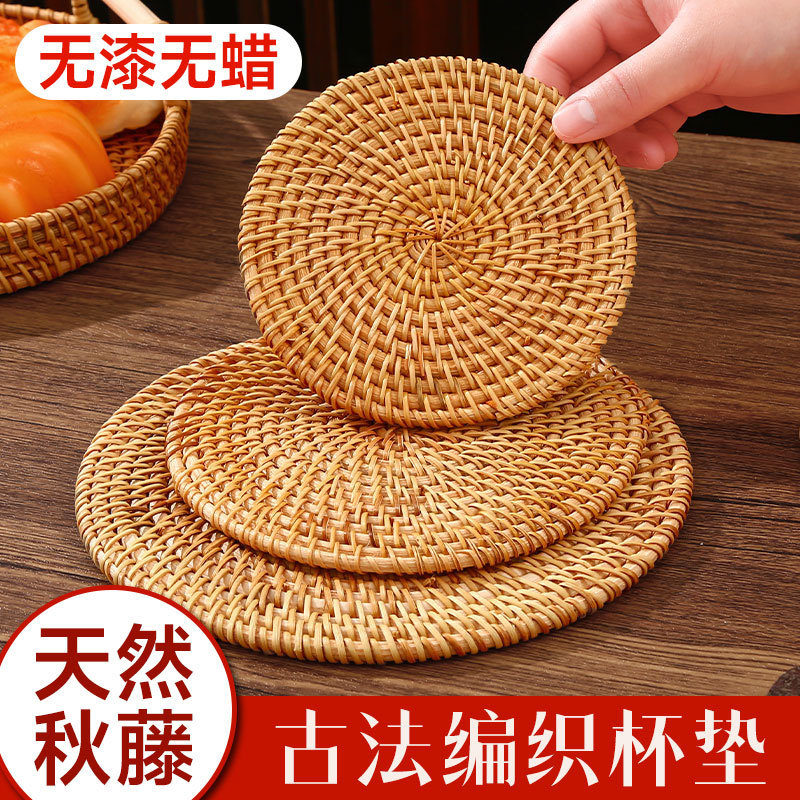 Mây Cách Nhiệt Thảm Bàn Thảm Chống bỏng Thảm Thảm Thảm Bát Thảm Đĩa Ăn Thảm Chịu Nhiệt Độ Cao Trà Co