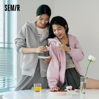 Áo khoác Hoodie nữ Semir mùa đông 2025 | Áo nỉ đeo vai thả quá khổ | Áo khoác ngoài sang trọng ấm cúng ấm áp để mặc thường ngày