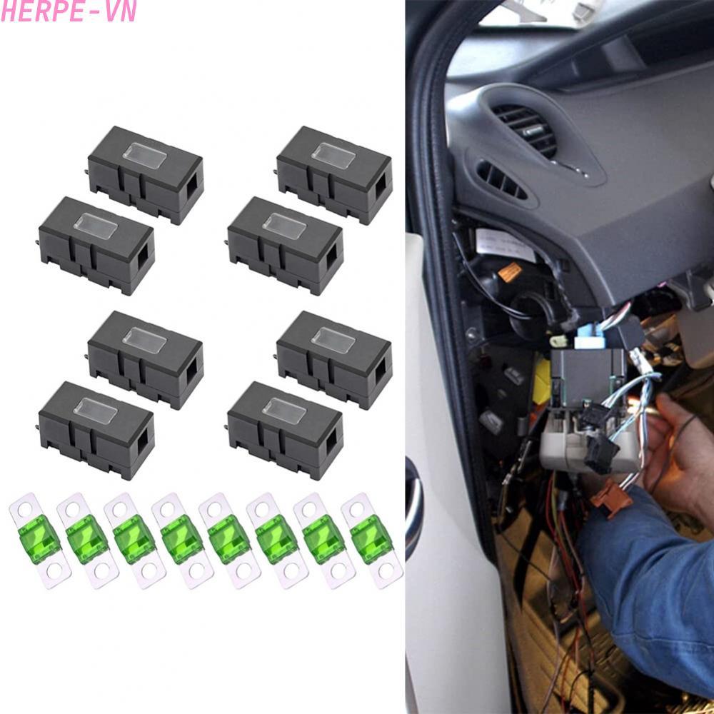 [HERPEVN]8 Medium-sized Fuse Holder Set Car Fuse Holders 30/40/50/60/80/125A  Amp Fuses[Ready stock]