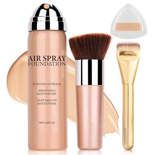 AIUEO Magic Minerals Airbrush Foundation Trang điểm Silky Mist Spray Foundation Trang điểm Airbrush 