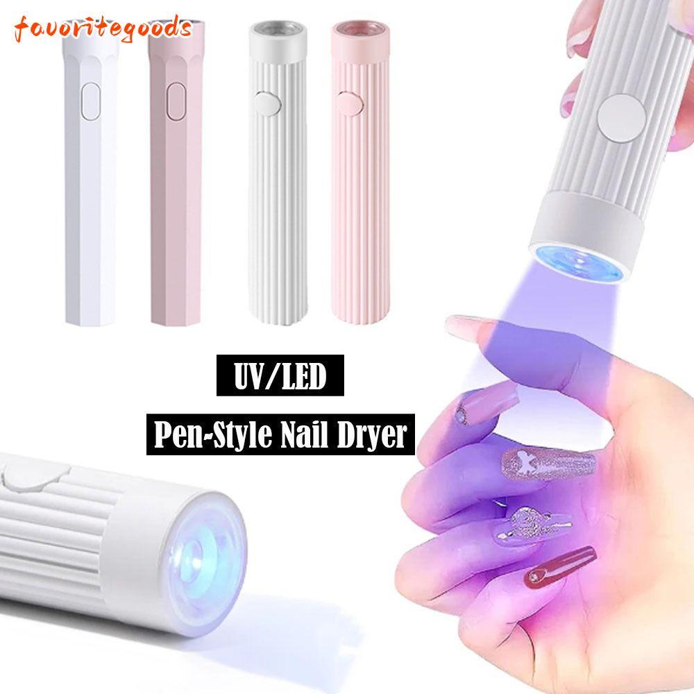 FAVORITEGOODS UV Light, Máy sấy móng tay bảo dưỡng nhanh cầm tay, Mini UV / LED Pen-Style Gel Nails 