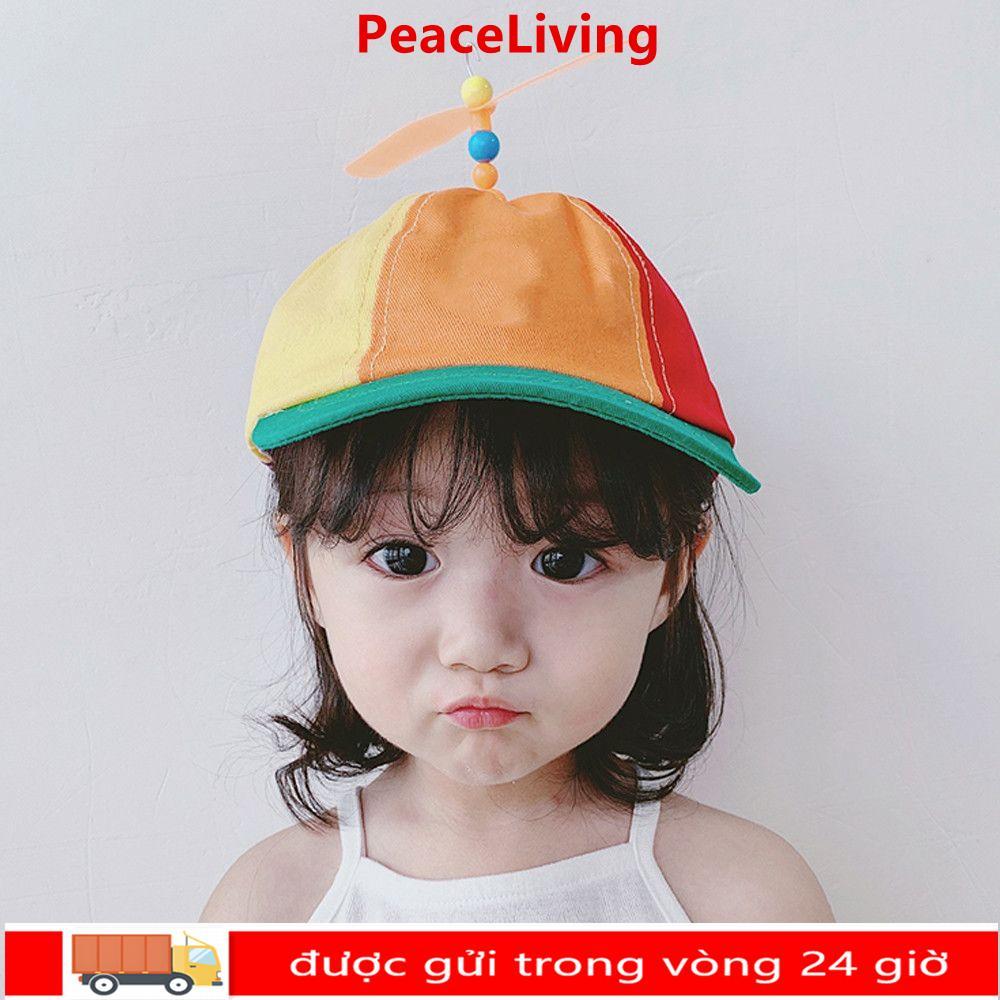 Mũ bóng chày PEACELIVING Kids Boys Girls Rainbow Funny Sun Cap