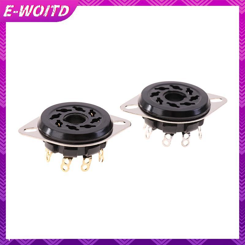 E-WOITD 1Pc 8Pin Bakelite Tube Soet Base S8WPF Bakelite mạ vàng cho KT88 6550 6SN7 EL34 Bộ khuếch đạ