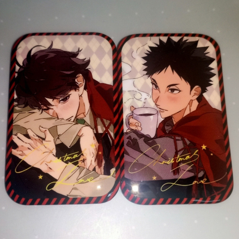 Hai Nhân Vật Haikyuu Oikawa và Iwaizumi - Tín Hiệu Hình Chữ NhậtAnime, Phù Hợp làm Quà Tặng hay Sưu 
