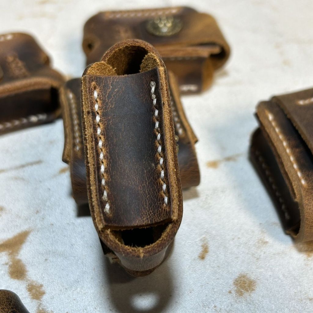 Zippo Pure Handmade Retro Bao Da Zippo Lighter Mecha Vỏ Bảo Vệ Thông Thường Di Động Chính Hãng Da Bò