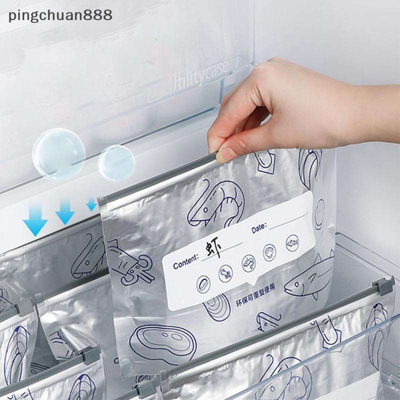 Pingchuan888 10 Cái / túi Tủ Đông Chống Rò Rỉ Nhà Bếp An Toàn Túi Tươi Túi Nhôm Dung Tích Lớn Túi Đự