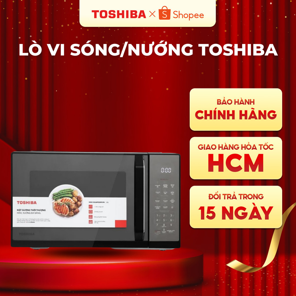 Lò vi sóng có nướng Toshiba MW3-EG26PE(BM)VN 26L - Bảo hành chính hãng 12 tháng