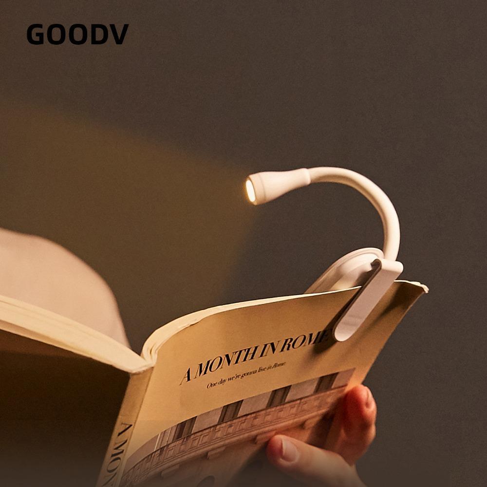 GOODV Book Night Light Mini Travel Reading Clip-On