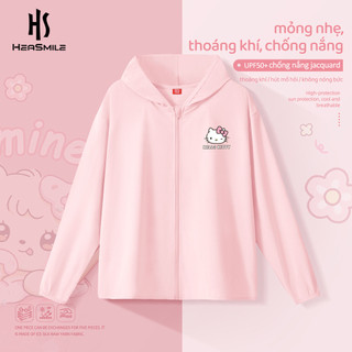 Áo khoác chống nắng bé gái HeaSmile vải mát lạnh thoáng khí nhẹ không bí in hình hoạt hình(50BFSF)