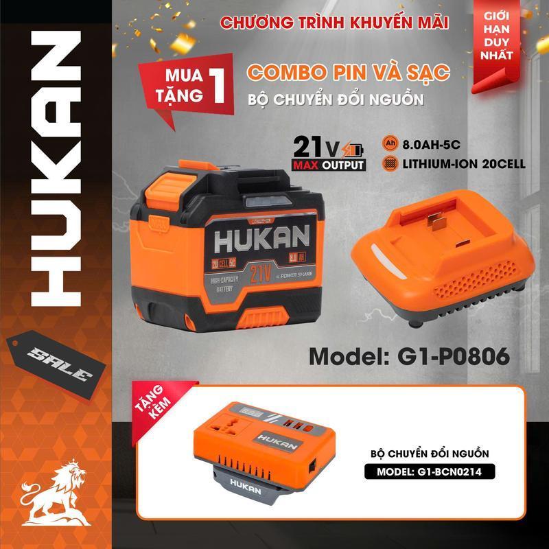 COMBO HUKAN G1-P0806/G1-P0805 Tặng Kèm Sạc Và BCN0214 HUKAN - Pin Hukan Dung Lượng 8000Ah, Chân Pin 