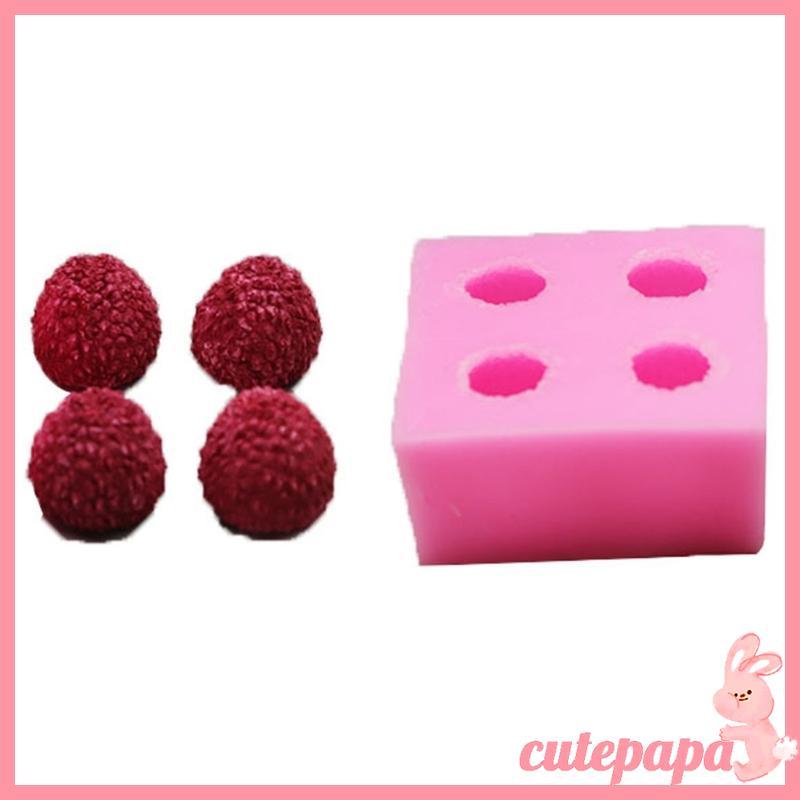 Cutep Lychee Fondant Khuôn Lychee Khuôn Silicon Trang Trí Bánh Xà Phòng Handmade Khuôn