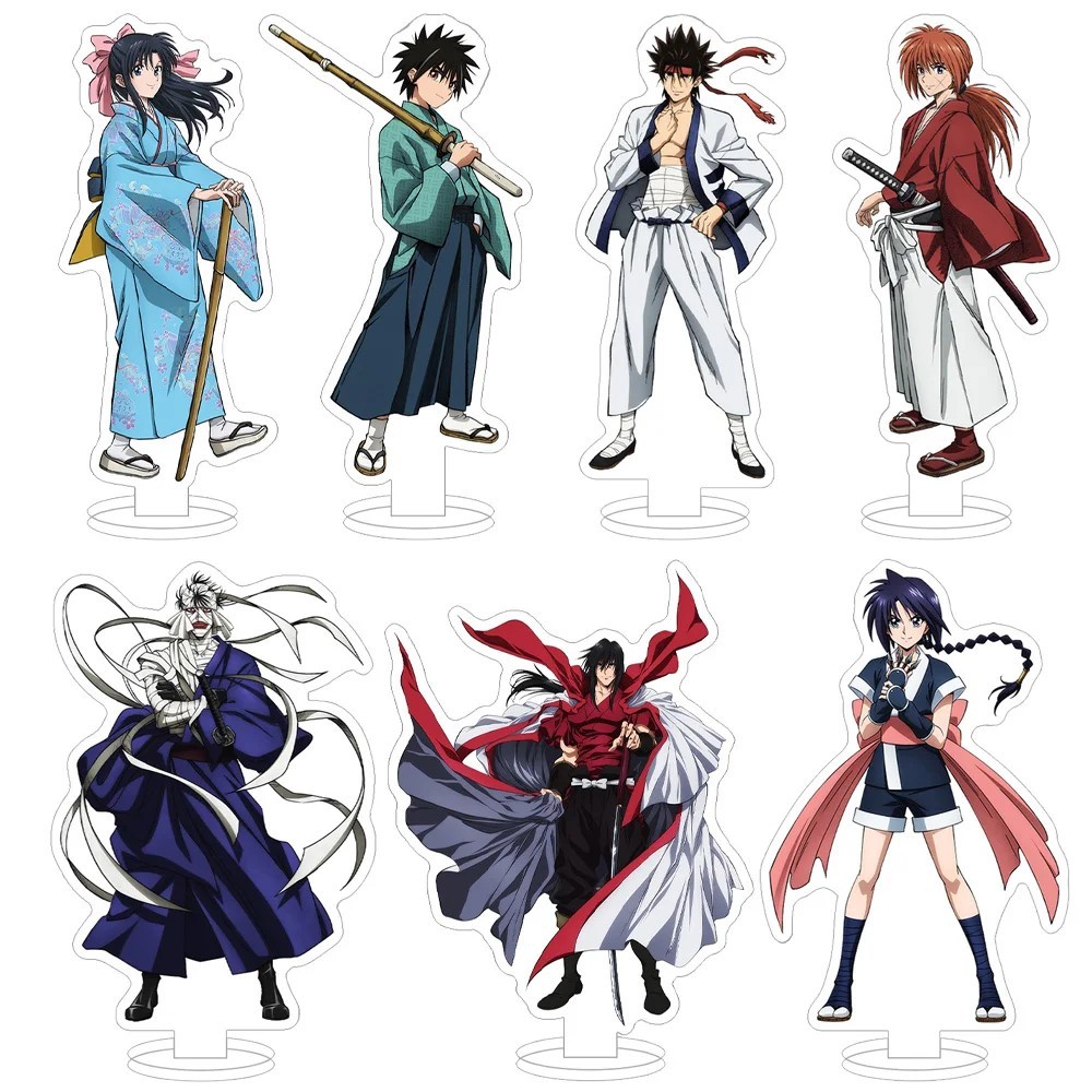 Mô hình Standee Anime Lãng khách Kenshin Rurouni Kenshin Himura Kenshin Kamiya Kaoru Mica Acrylic tr