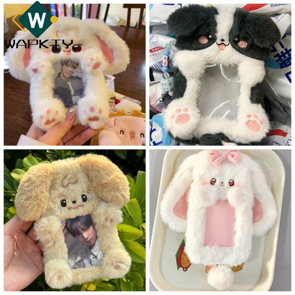 WAPKTY Photocard, Sang Trọng Tai Thỏ / Border Collie Photo Card Holder, Phim Hoạt Hình Đa Năng Thẻ T