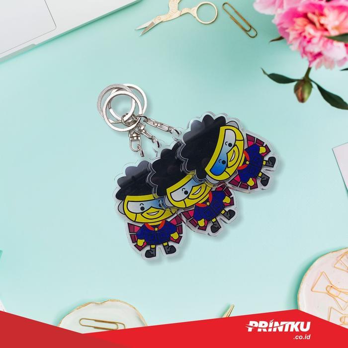 Gantungan Kunci akrilik Custom /Keychain akrilik Custom / Ganci Custom - Luas 20cm²