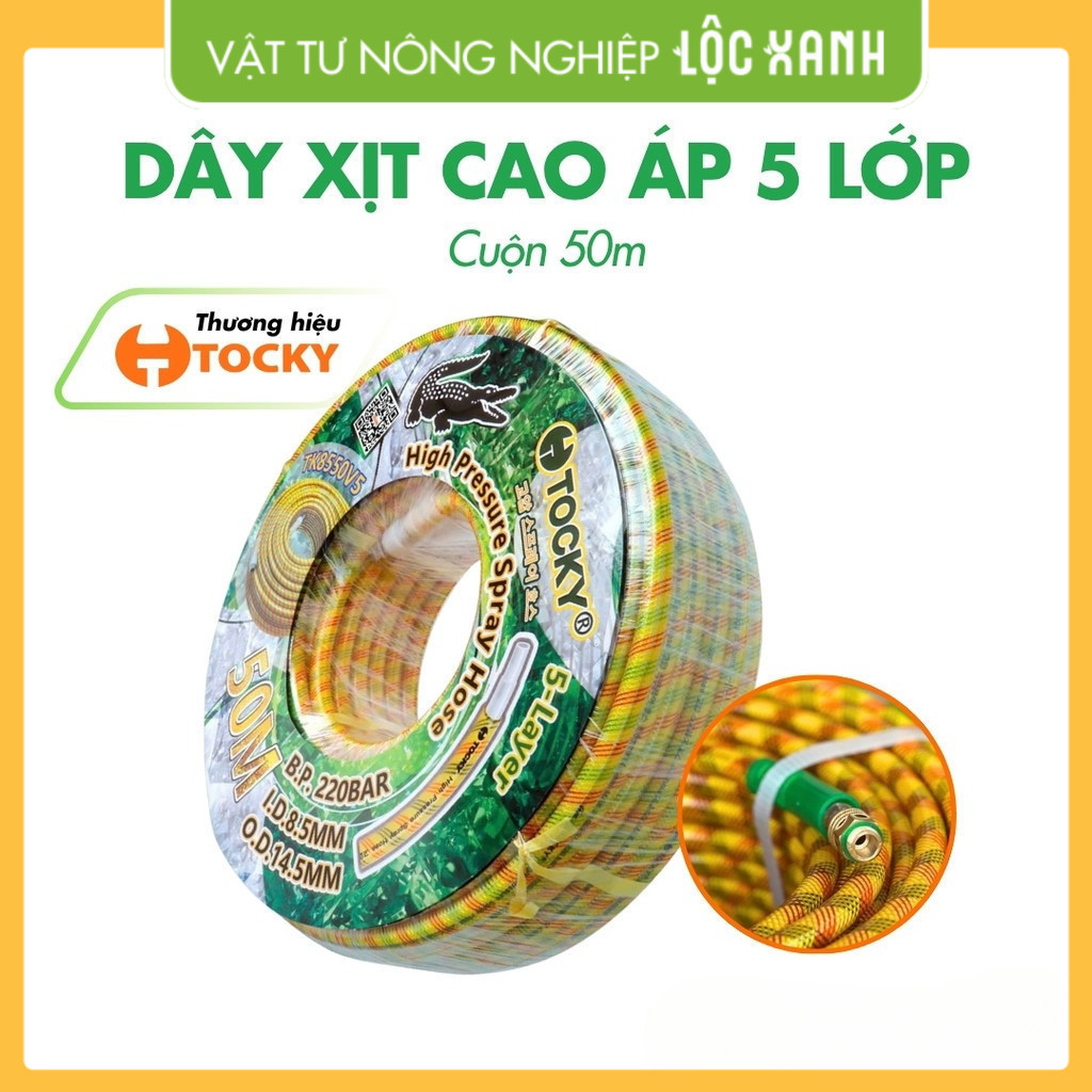 Dây xịt áp lực dài 50m MUSKITA 8.5mm chuyên dùng phun xịt áp lực, phun tưới nông nghiệp Công nghệ KO