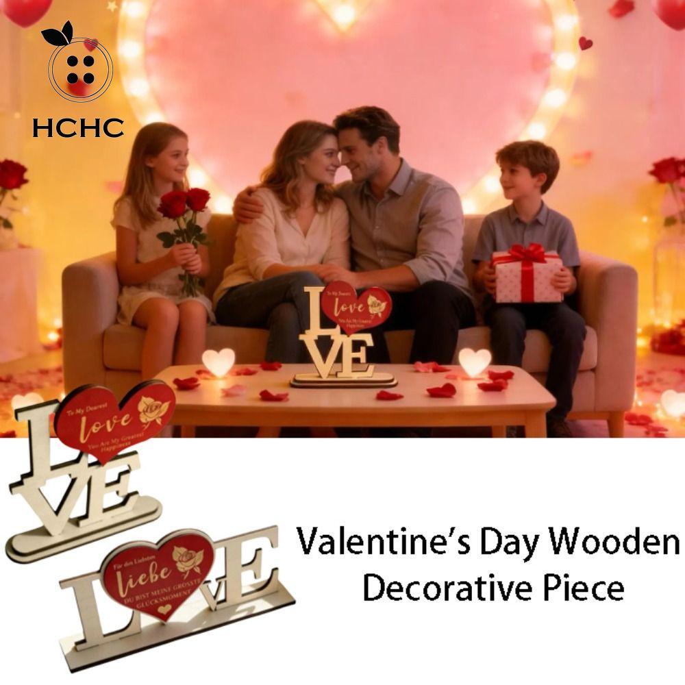 HCHC Vật Trang Trí Bằng Gỗ, Nền Tảng Tình Yêu Thủ Công Bộ Chữ Bằng Gỗ, Trang Trí Nhà Cửa Chất Liệu G