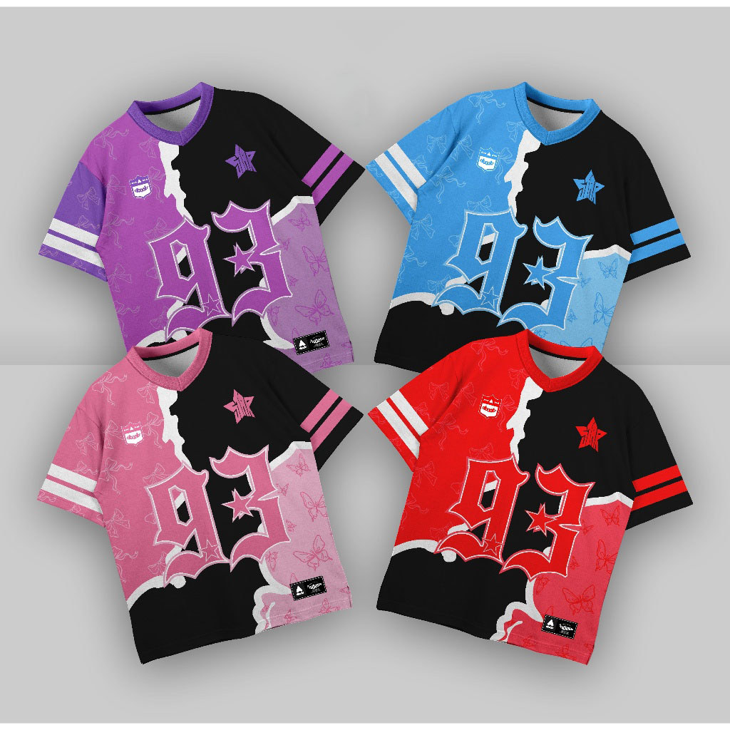 Số 93 Kaos Jersey Coquette Unisex Oversize Retro Jersey Bóng chày / Unisex