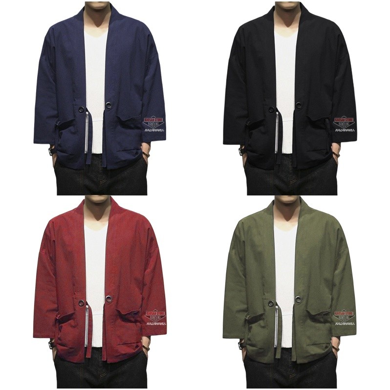 Áo khoác đa dạng: Kimono, Cardigan, Thể Thao, Haori - Màu Đen Trung Tính Nam Nữ