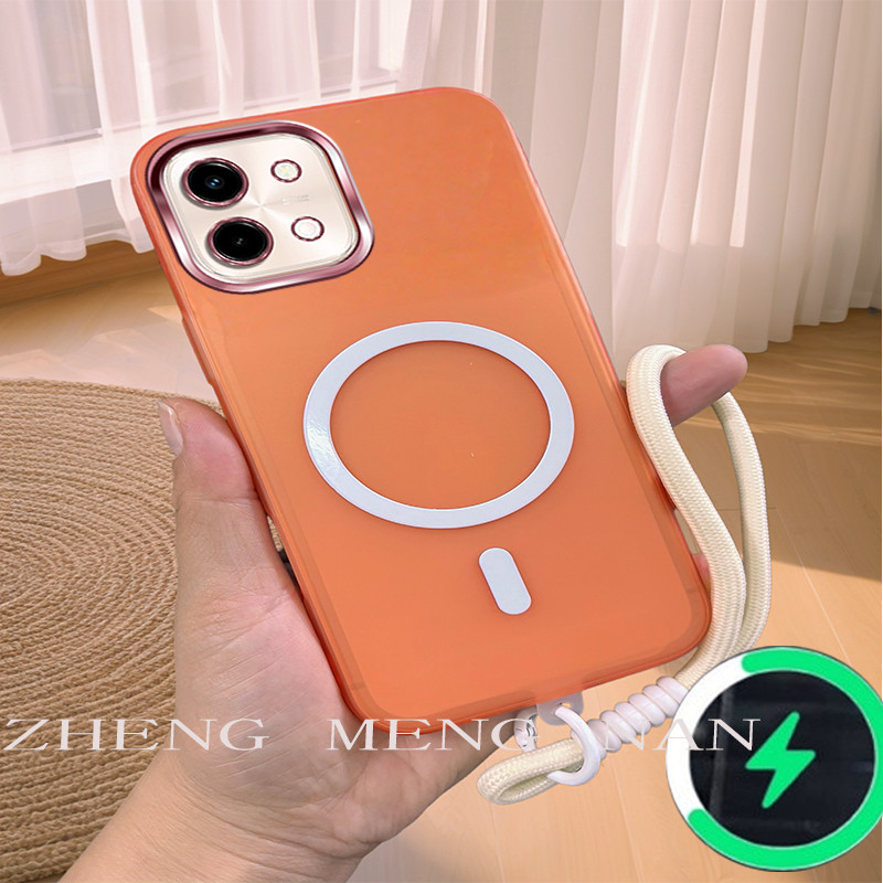 Thích hợp cho OPPO A6X 5G A6X 4G A6 PRO 4G A6 PRO 5G F13 5G Vỏ mềm mờ từ tính nhiều màu sắc có dây đ