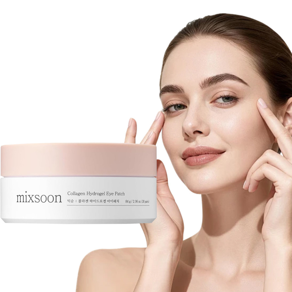 mixsoon Collagen Hydrogel Eye Patches Hydrating Gel Eye Mask  Pink  60pcs
