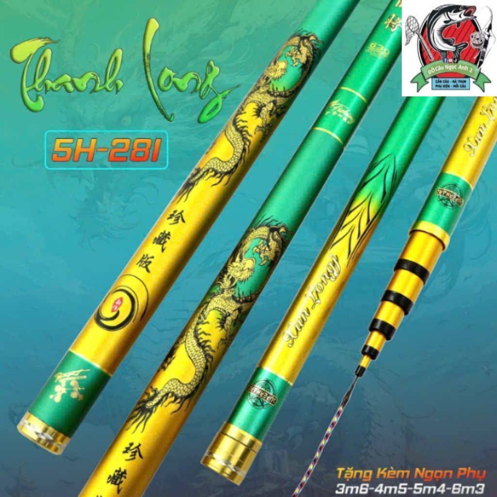 Cần câu đài 5H cho học sinh: Huyễn Ảnh, Bạch Long, Thanh Long, Handing Shark, Bất Phàm.