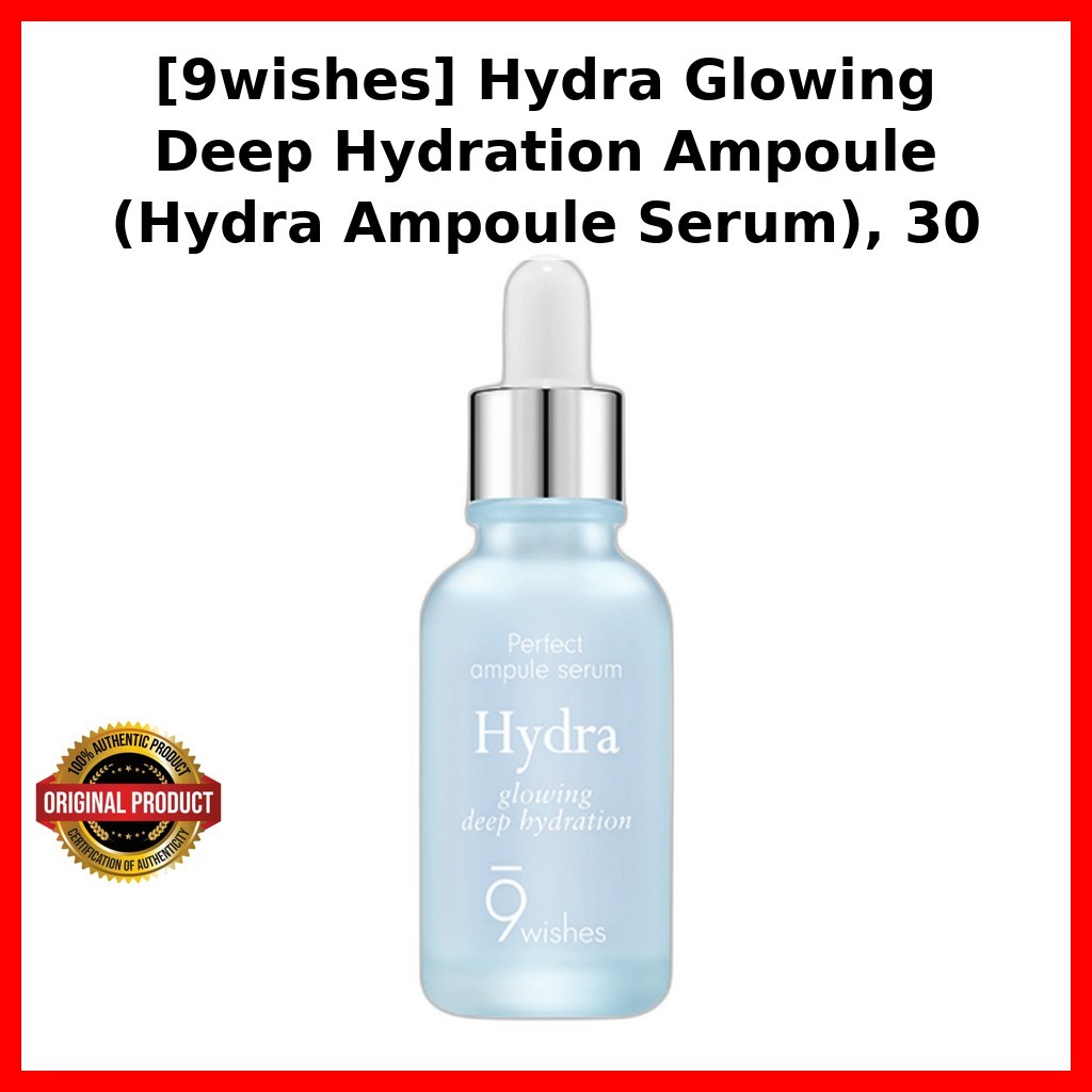 [9wishes] Hydra Glowing Deep Hydrat hóa Ampoule (Hydra Ampoule Serum), 30 mL / Serum Ampoule Hàn Quố