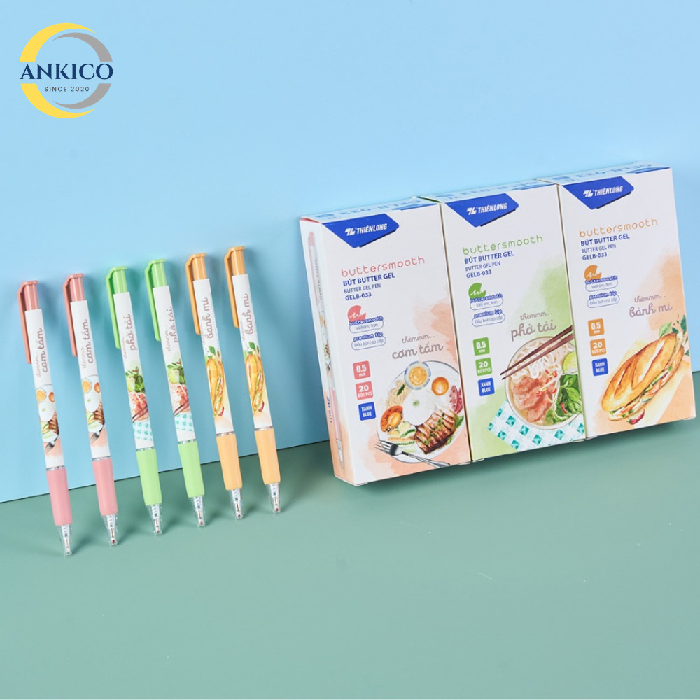 [ANKICO x THIÊN LONG] Combo 5 cây bút gel Thiên Long GELB-033 – VIẾT SIÊU MƯỢT mẫu ngẫu nhiên