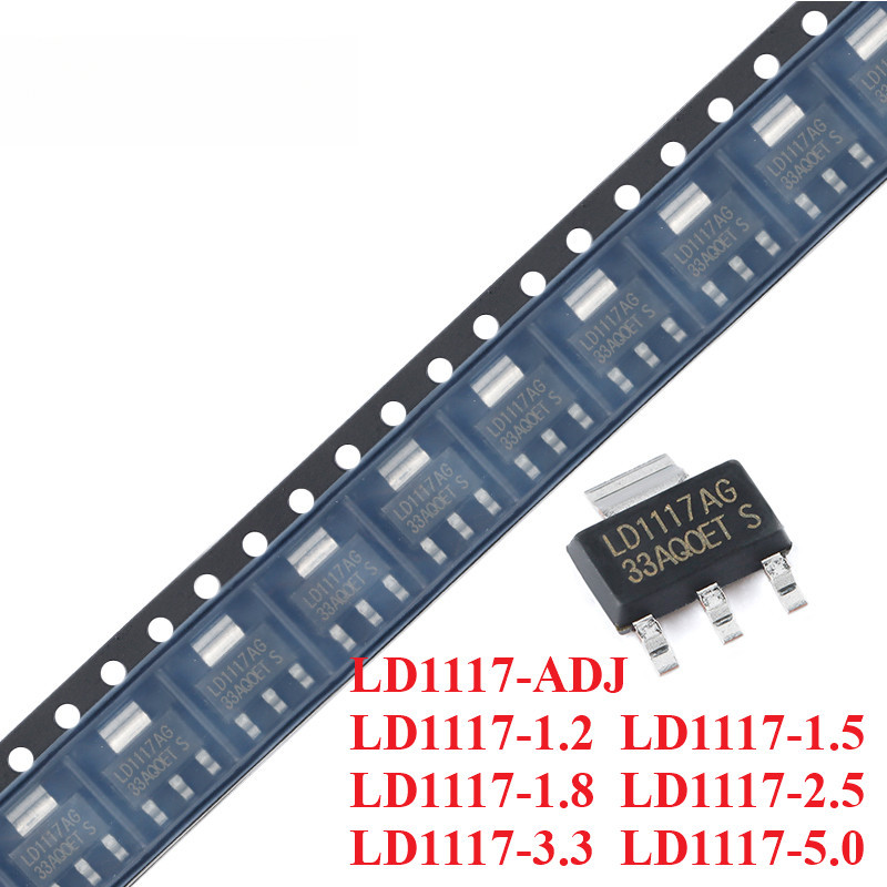 10 chiếc LD1117 LD1117AG 1.2V / 1.5V / 1.8V / 2.5V / 3.3V / 5.0V 1A LD1117-1.2 LD1117-1.8 LD1117-3.3
