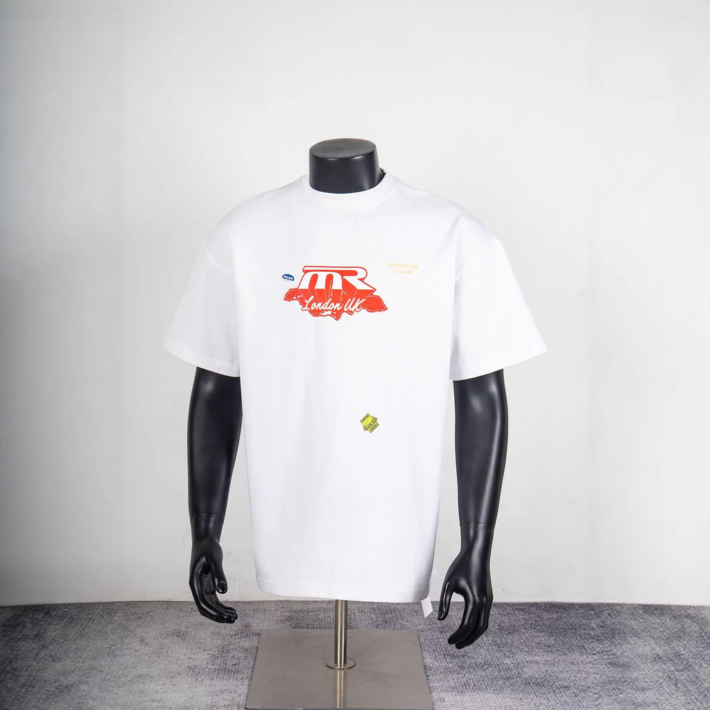 MPUJ Martine Rose American Minimalism MR Letter sticker print logo Short Sleeve Same style as Cheng 