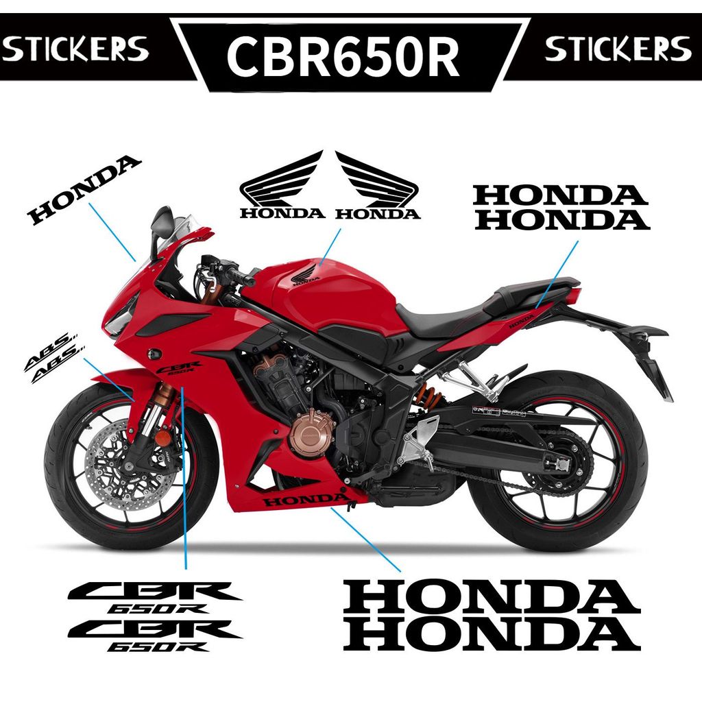 CBR650R full decals, CBR650R motorcycle side shell decals and reflective film