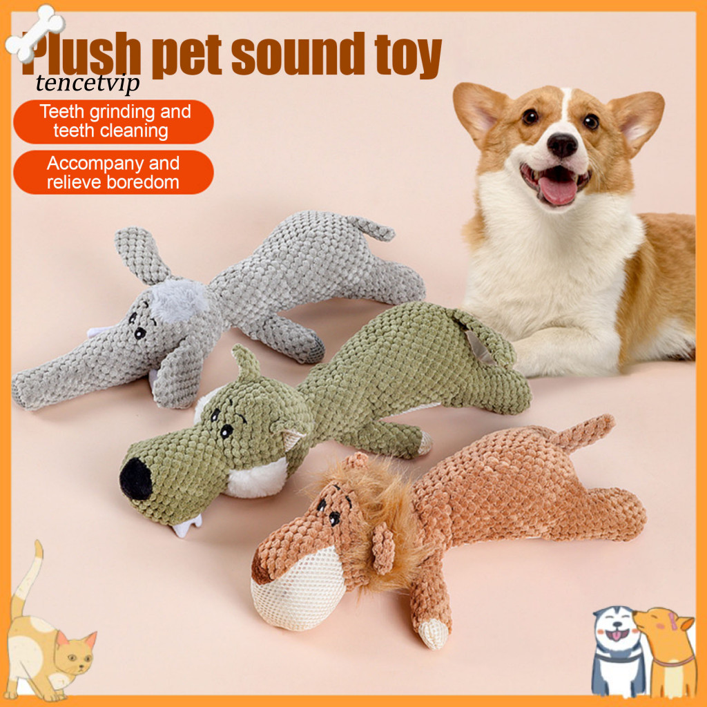 Vip Squeaky Dog Toy Dog Plush Toy Dog Plush Squeaky Chew Toy – Voi sói sư tử nhồi bông mềm cho người