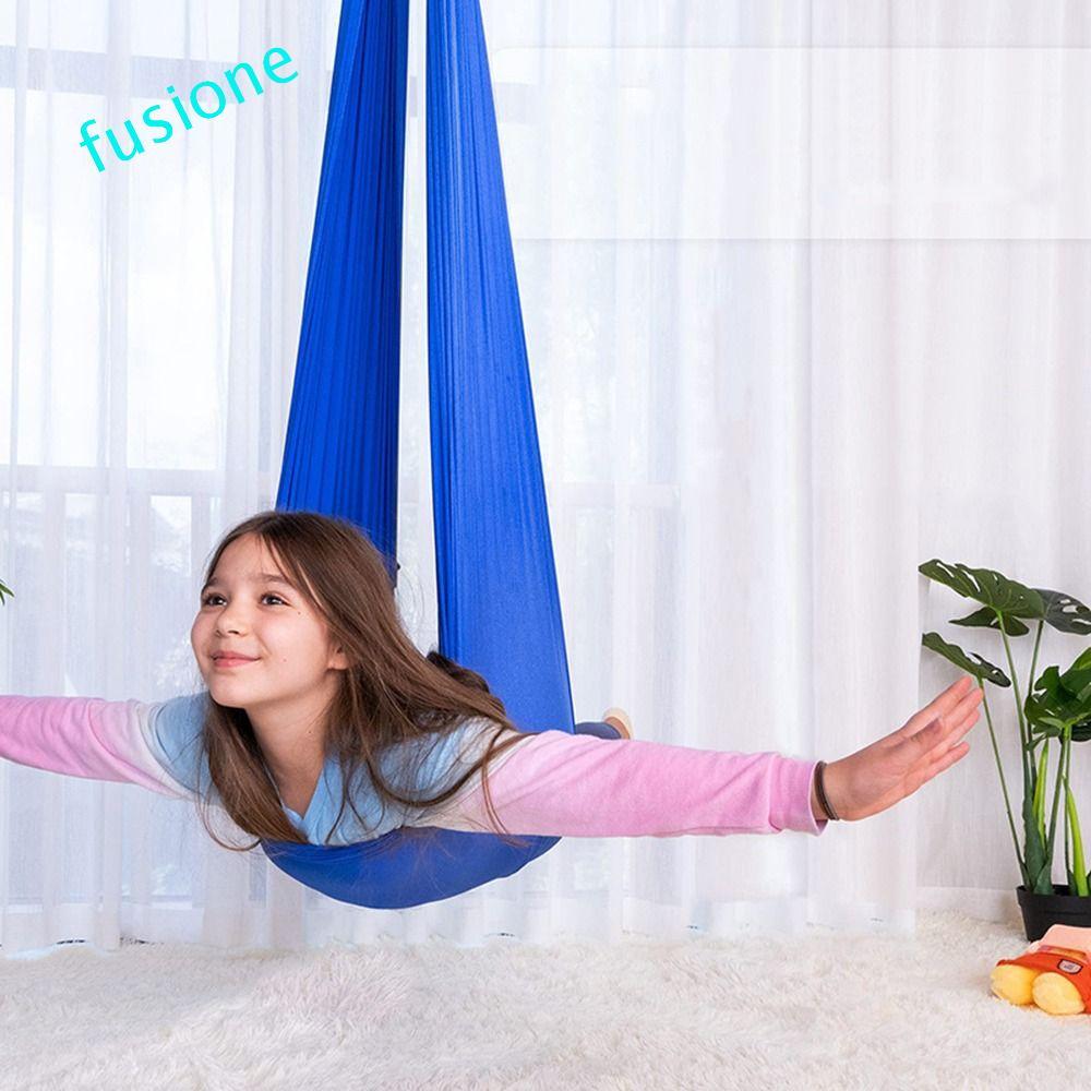 FUSIONEDGE Trẻ Em Võng Trên Không, Dụng Cụ Tập Yoga Có Thể Điều Chỉnh Đàn Hồi, Đồ Dùng Pilates Cảm G