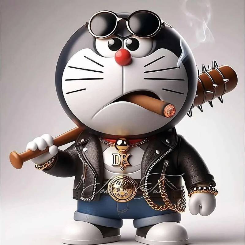 Doraemon Domineering Automobile Sticker Sin City Doraemon Waterproof Decorative Sticker Pokonyan Scr