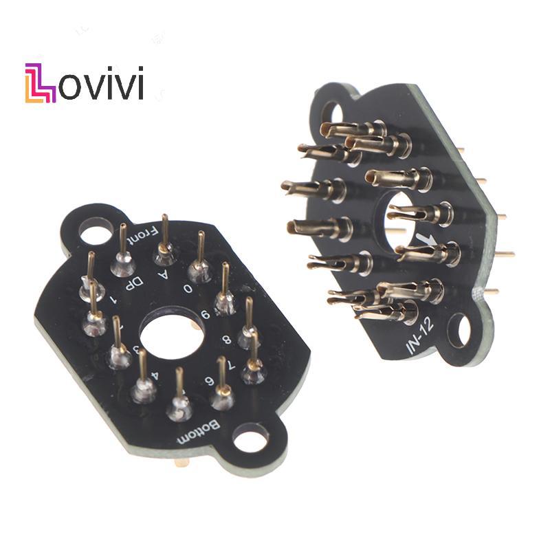 [Lovivivi] 1 / 4 Giá đỡ ống gốm Nixie 12pin Soet IN-12 Ống phát sáng Giá đỡ ống Soet IN12 MỚI