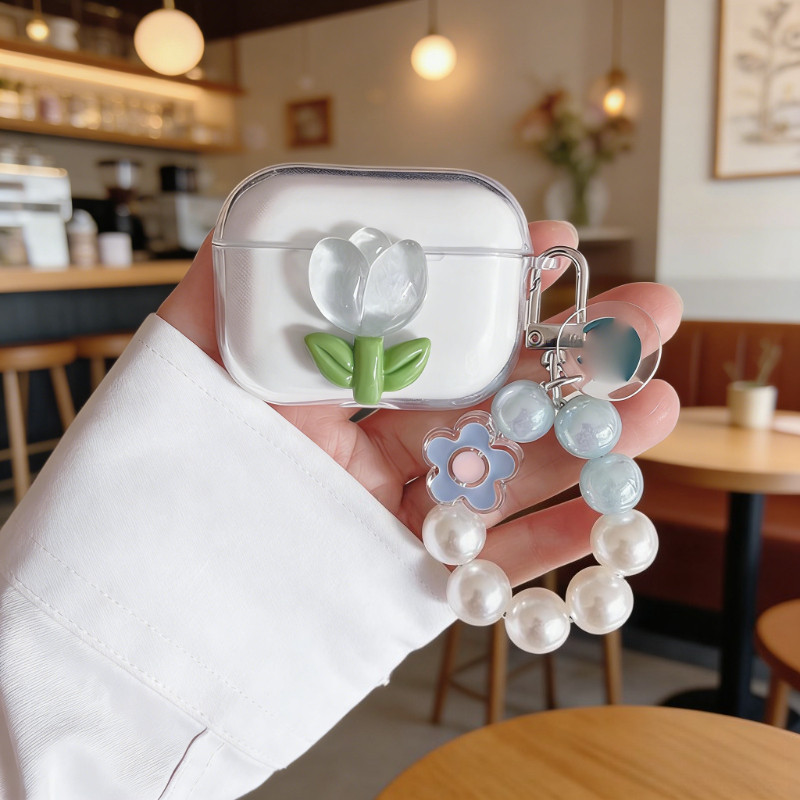 Mặt Dây Chuyền Hoa Dành Cho Technics EAH-AZ100 Ốp Lưng Silicon Tai Nghe Cho Technics AZ100 Cover