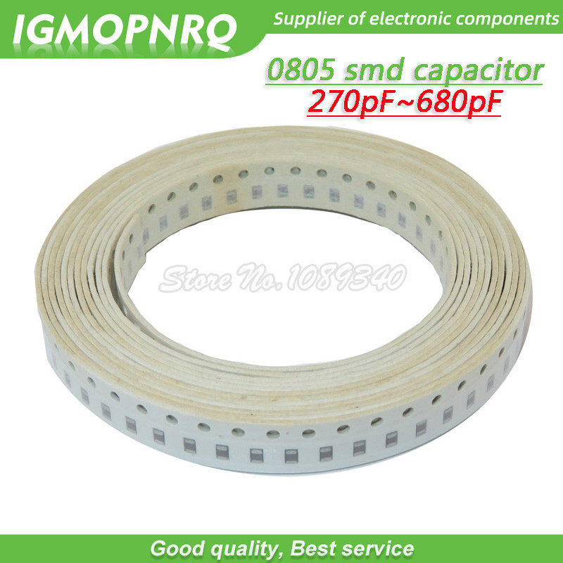 100 CHIẾC 0805 C0805 330pF + -10% 50V X7R 2.0x1.25mm Điện dung 270PF 300PF 360PF 390PF 470PF 510PF 5