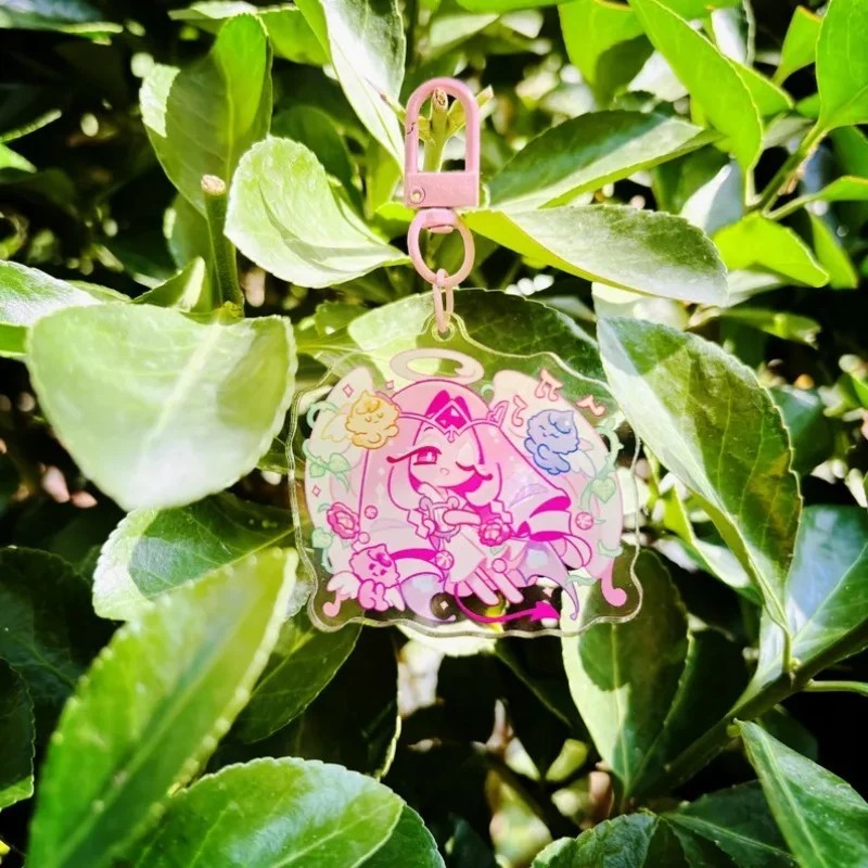 Móc khóa Eternal Sugar Cookie Run Kingdom màu hồng Y2K dễ thương mô hình Mica Acrylic phụ kiện trang