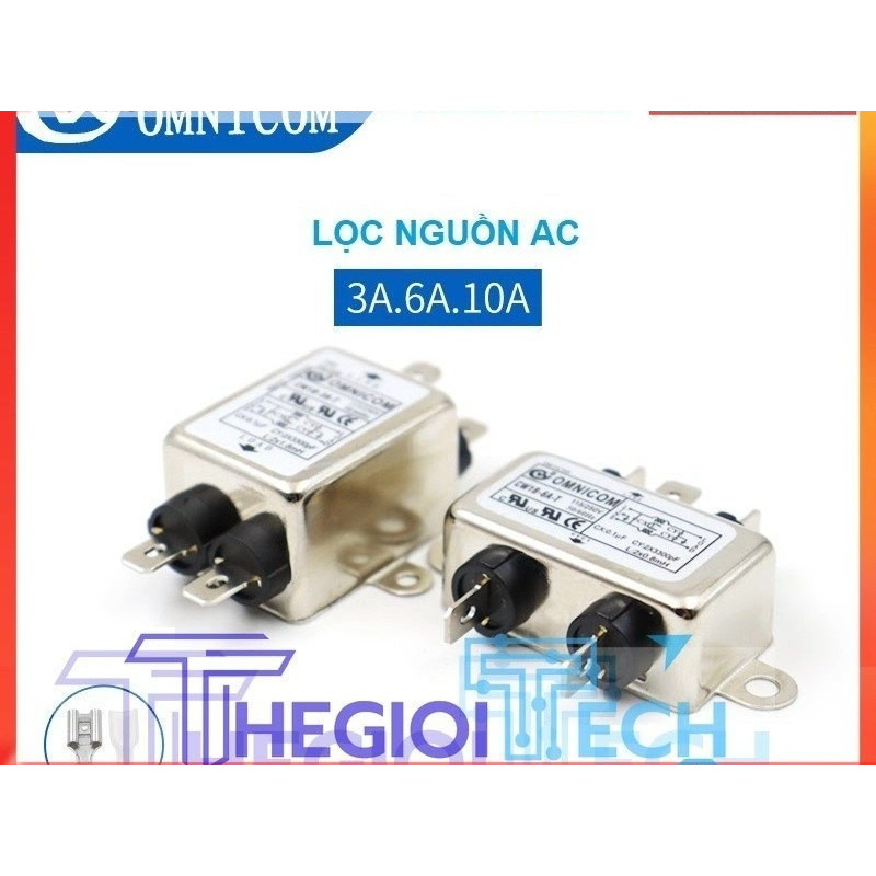 Bộ lọc nhiễu nguồn 1 pha 220V Omni CW1B CW2B CW3L2 CW4L2 3A 6A 10A 20A CW4EL2-30A-S chính hãng