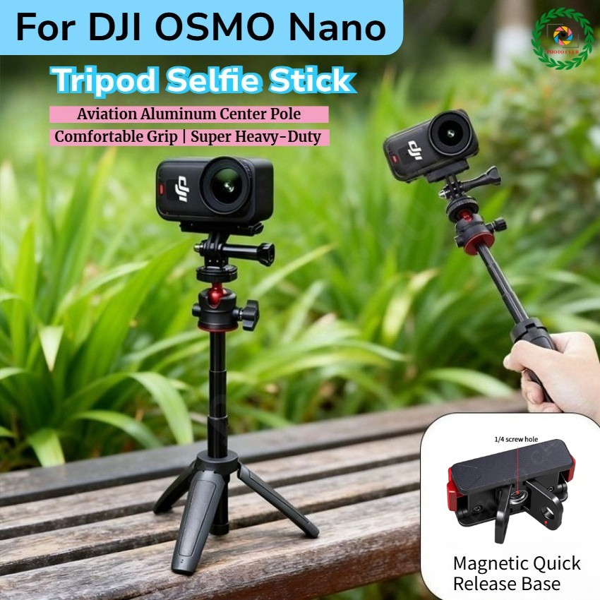 Dành Cho DJI OSMO Nano Tripod Selfie Stick Chân Máy Cầm Tay Từ Tính Nhanh Đế Phụ Kiện Camera