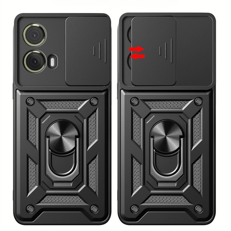 Ốp Lưng 5G Cho Motorola Moto G85 Với Xe Từ Tính Giá Đỡ Vòng Giáp Ốp Lưng Điện Thoại Moto G85 G 85 Mo