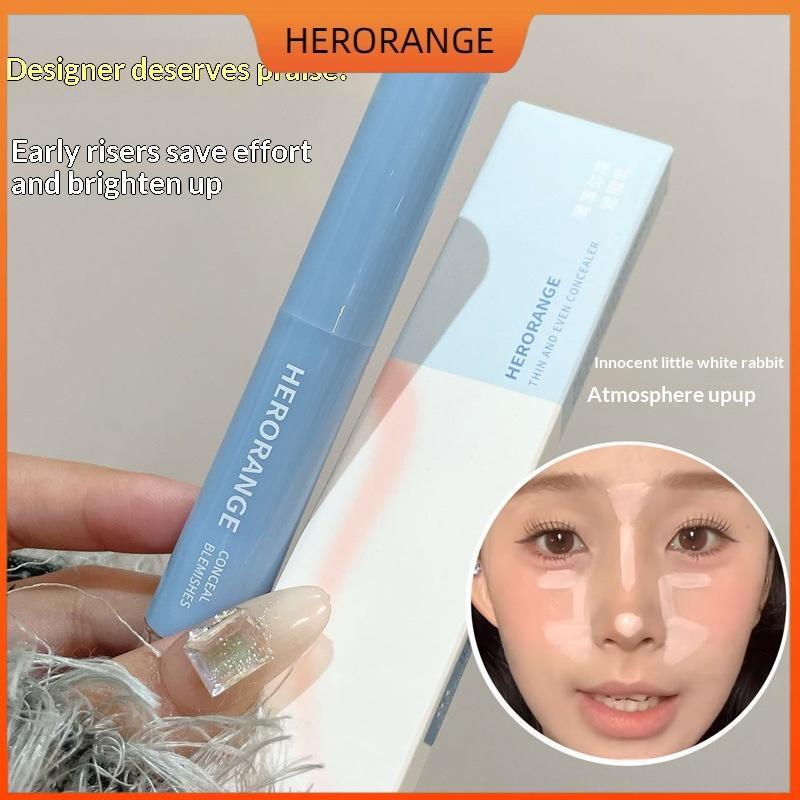 HerOrange Plush Head Concealer Pen Detail Covering Dark Circles Even Skin Tone Brightening Oil Contr