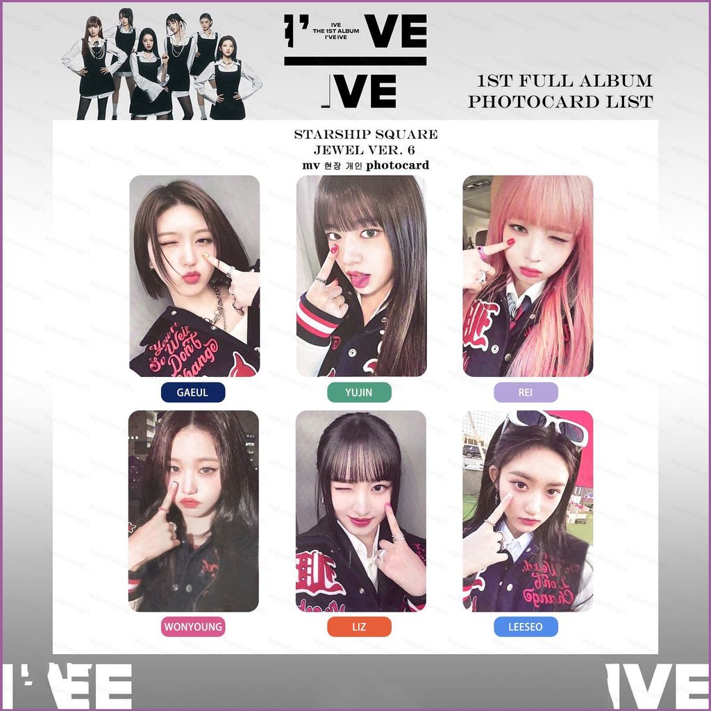 HT2 6 Cái / bộ IVE Ive IVE StarShip Entertainment LOMO thẻ sưu tập thẻ Yujin Gaeul Wonyoung LUZ Rei 
