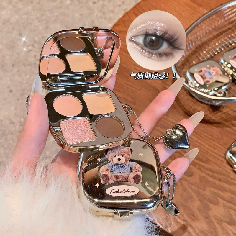Kakashow Eye Shadow Plate Secret Place Favor Eye Shadow Quad Nằm Silkworm Khí quyển Trang điểm mắt T