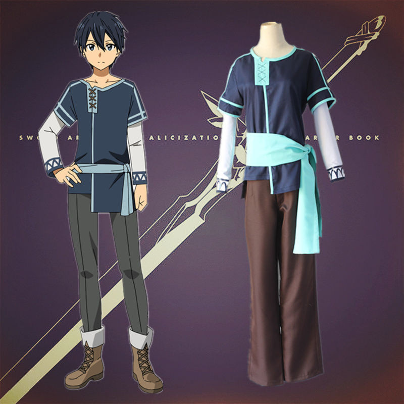 Trang phục hóa trang Kirito từ Sword Art Online - Bộ đồ cosplay cao cấp