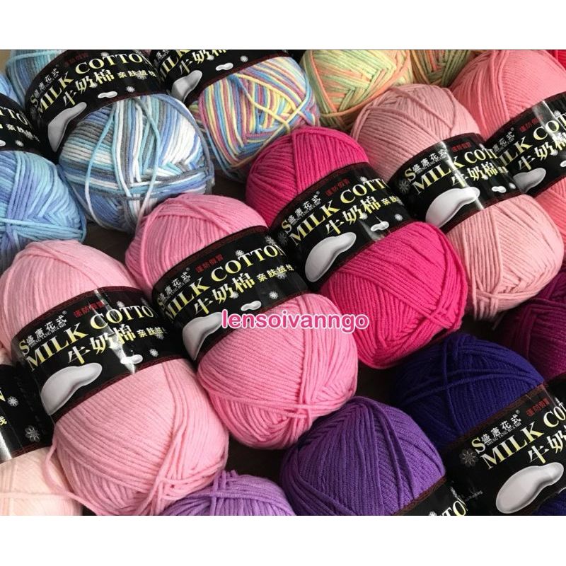 Len Milk Cotton loại 1 (cuộn 125gr) (26278)