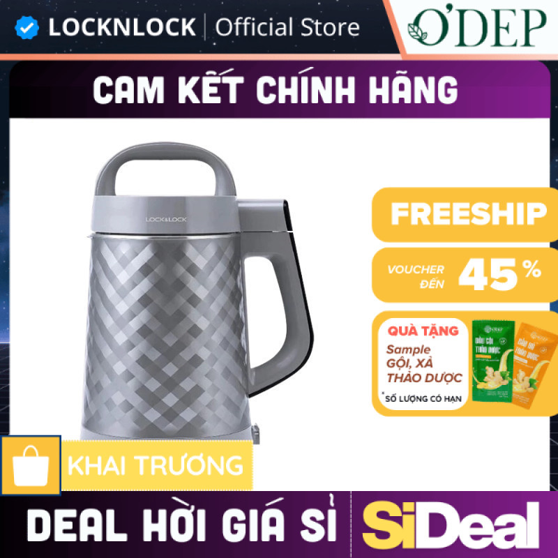 Máy làm sữa đậu nành - 1.2 lít Chính hãng LocknLock EJS221 - SIDEAL SIA