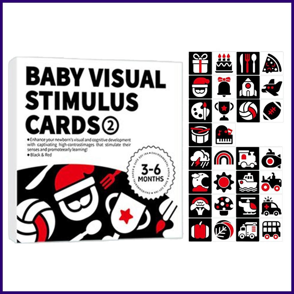 Bộ Thẻ Flashcard Đen Trắng Phát Triển Cảm Giác Cho Bé Kích Thích Thị Giác Flashcard Di Động Cho Bé G